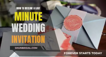 Declining Last-Minute Wedding Invites: Navigating Awkward Situations Gracefully