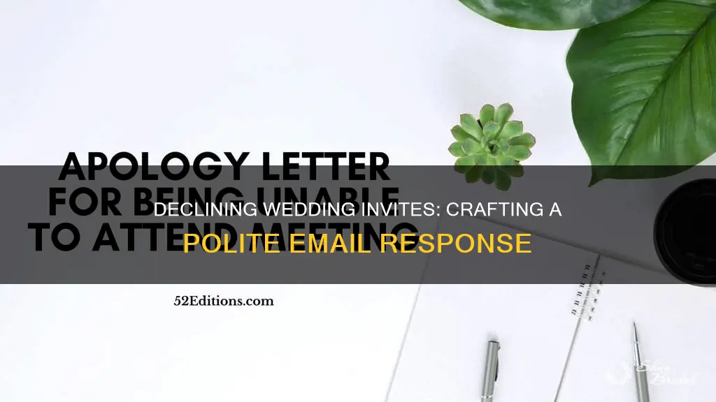 how to decline a wedding invitation by email