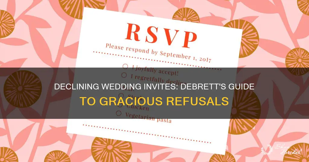 how to decline a wedding invitation debretts