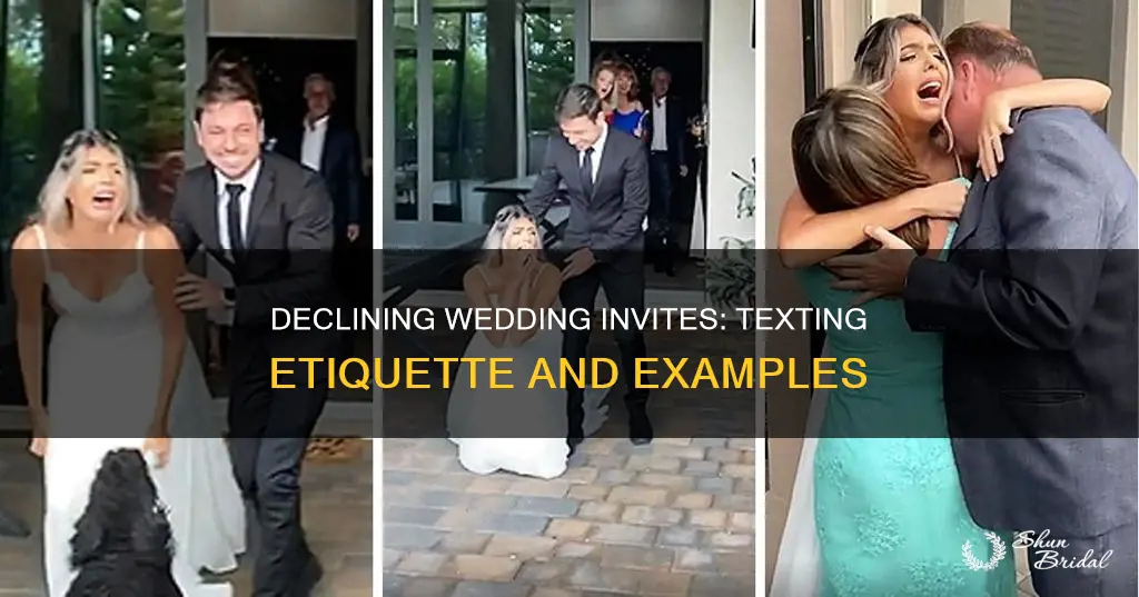 how to decline a wedding invitation via text