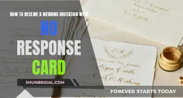 Declining a Wedding Invite: No Response Card Necessary