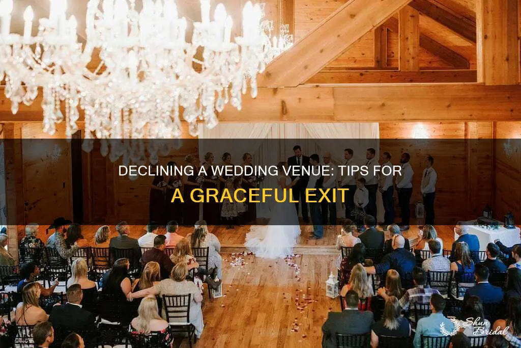 how to decline a wedding venue