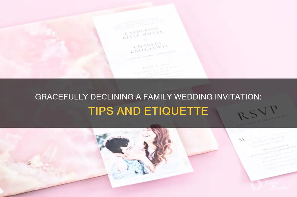 how to decline family wedding invigte