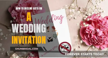 Declining Gifts Gracefully: Wedding Invitation Etiquette