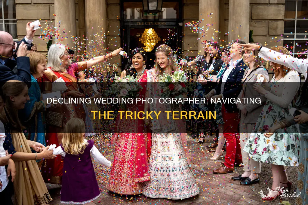 how to decline wedding photographer