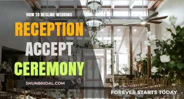 Gracefully Declining Wedding Reception Invites While Honoring the Ceremony