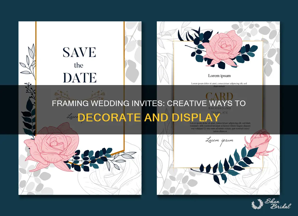 how to decorat wedding invitations in a frame