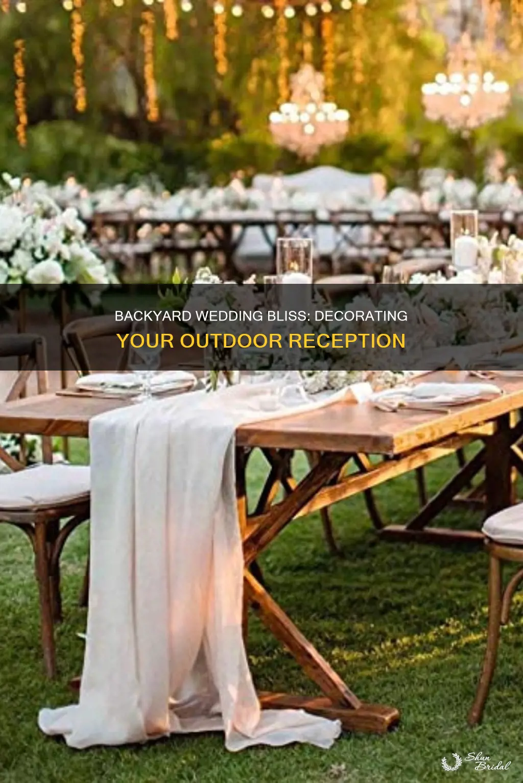 how to decorate a backyard for a wedding reception