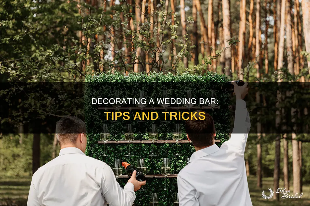 how to decorate a bar for a wedding reception