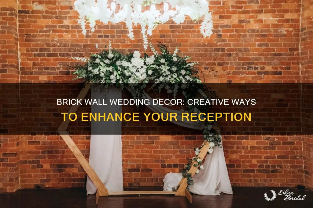 how to decorate a brick wall for wedding reception
