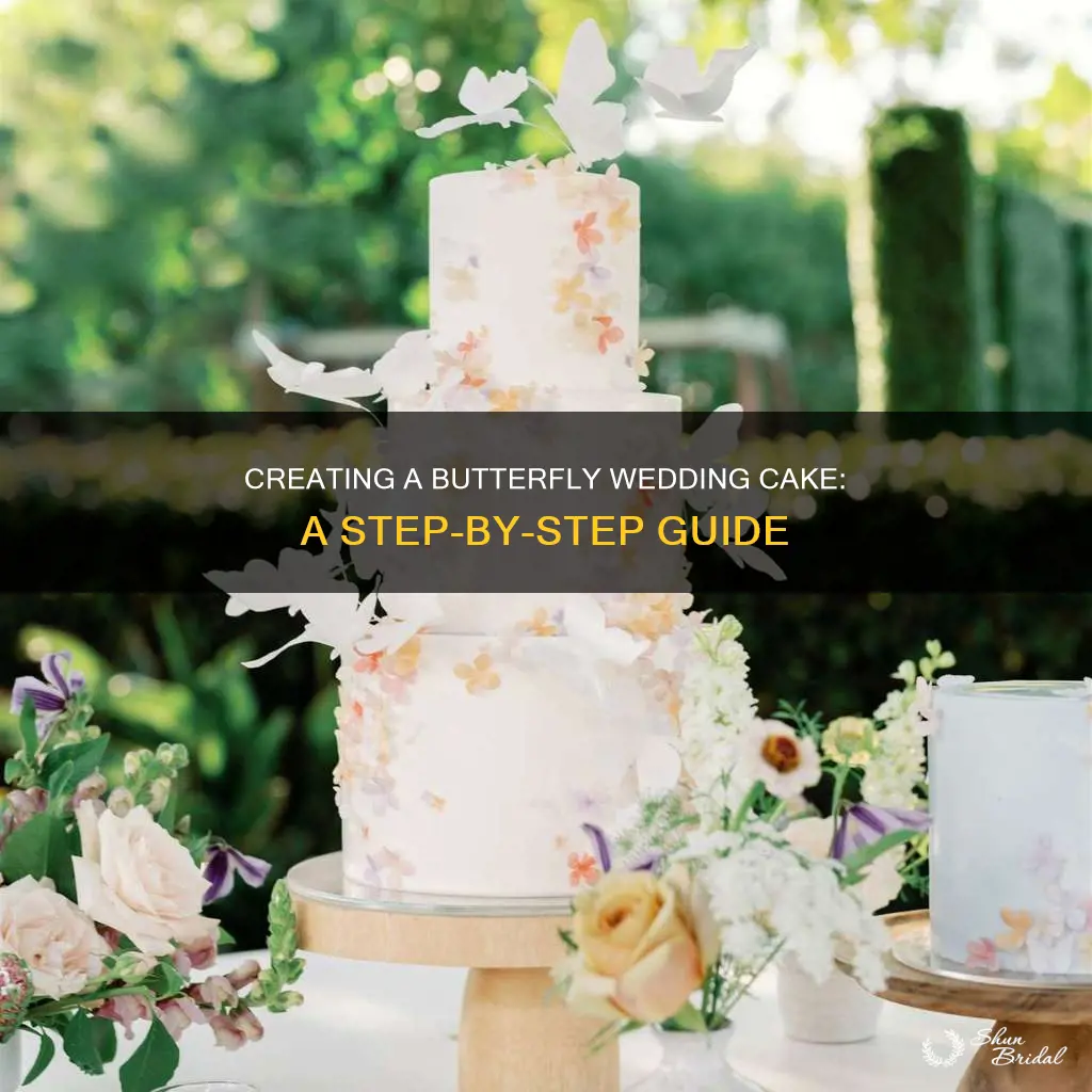 how to decorate a butterfly wedding cake