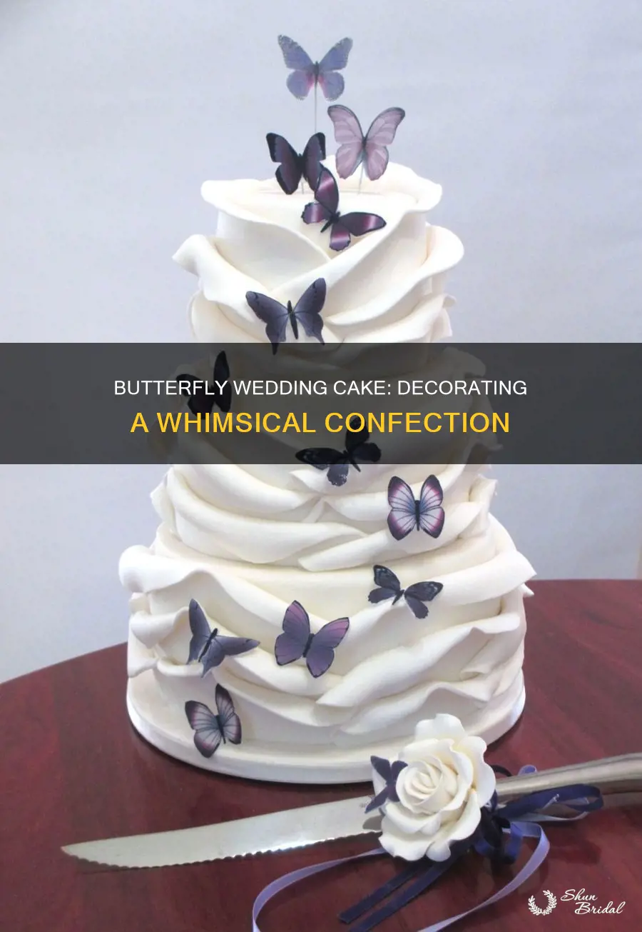 how to decorate a butterfly wedding cake