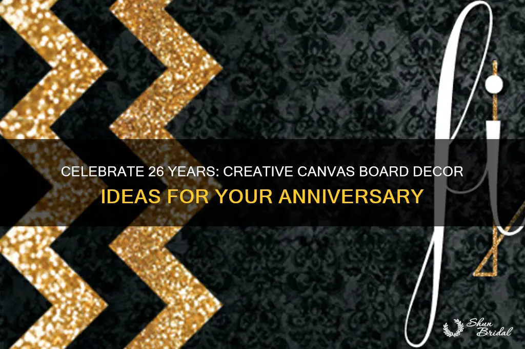 how to decorate a canvas board for 26th wedding anniversary
