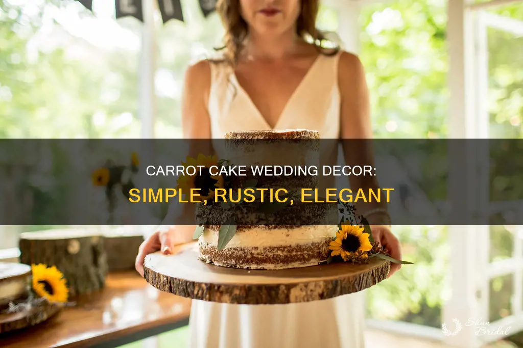 how to decorate a carrot cake for a wedding