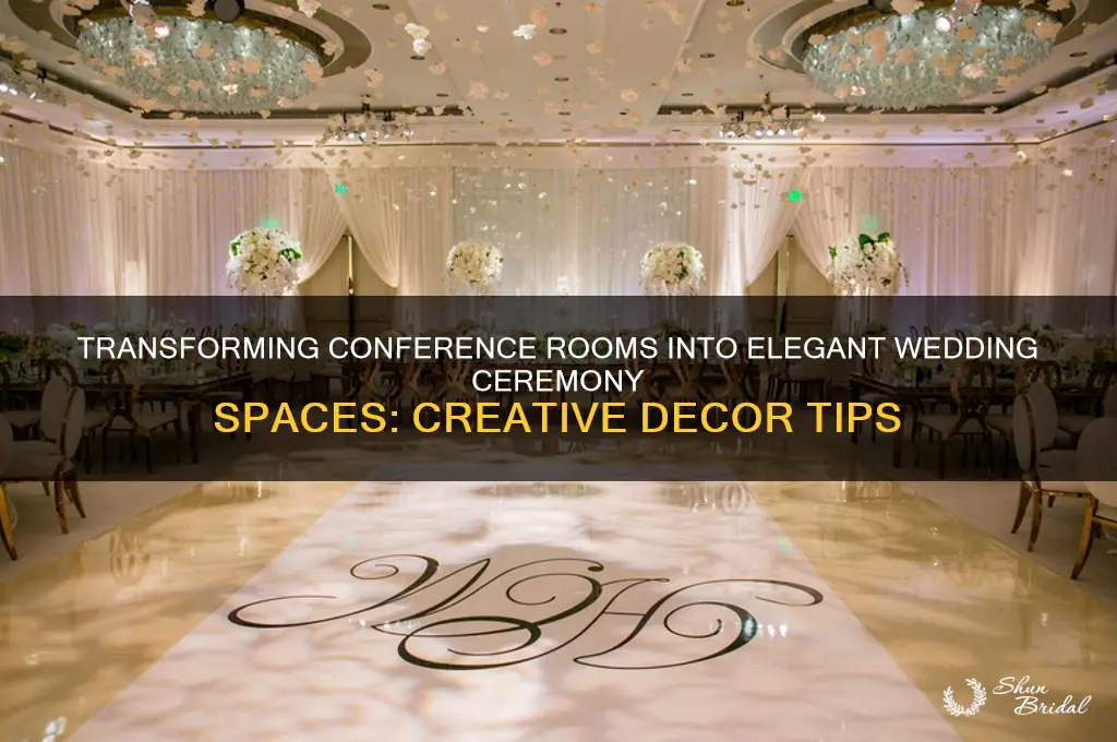 how to decorate a conference room for a wedding ceremony
