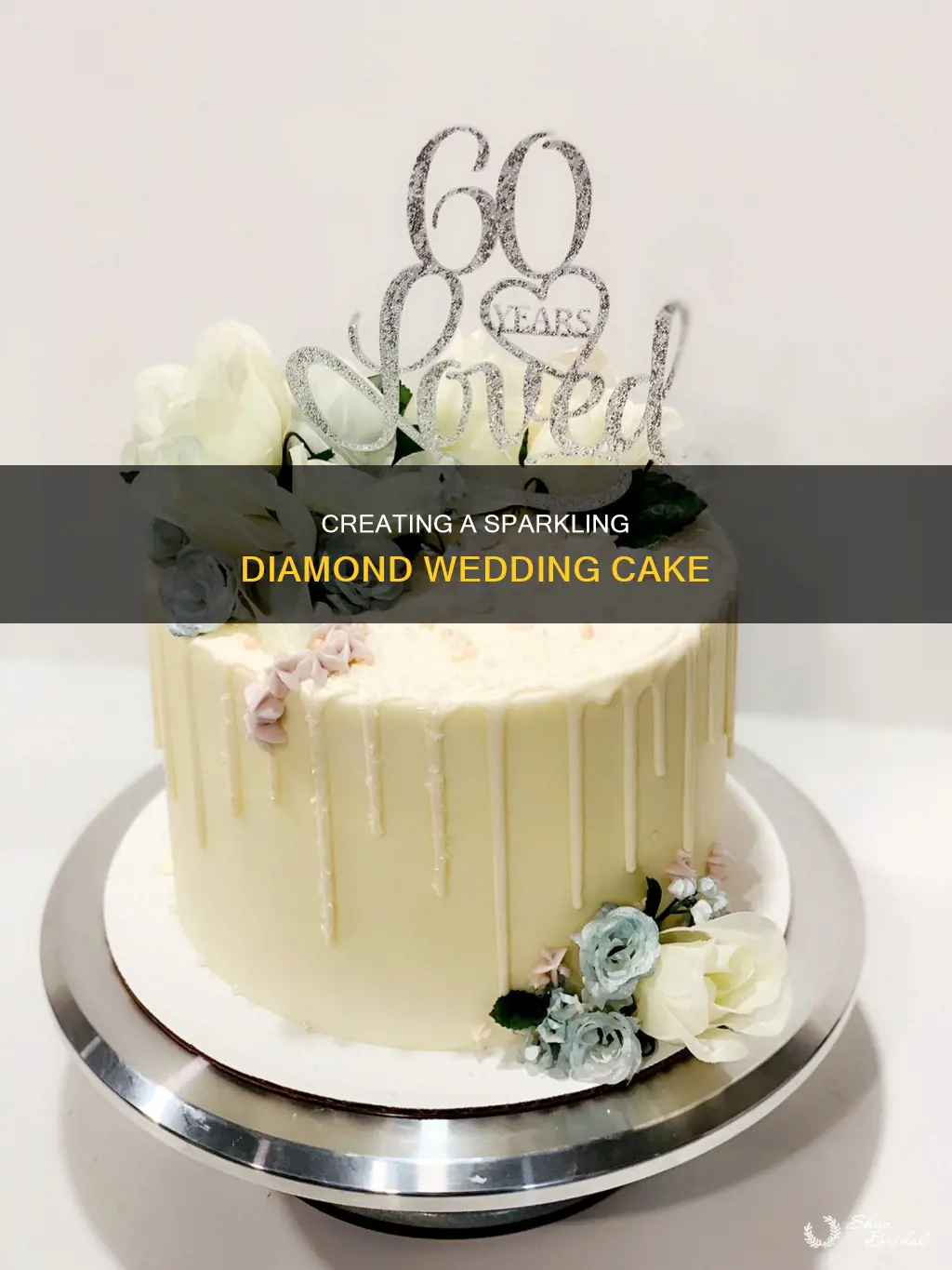 how to decorate a diamond wedding cake