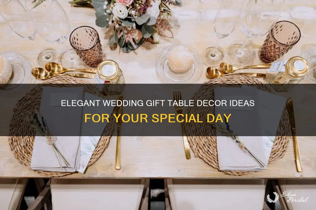 how to decorate a gift table for wedding