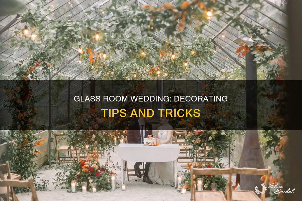 how to decorate a glass room for a wedding reception
