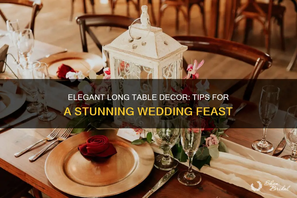 how to decorate a long table for wedding