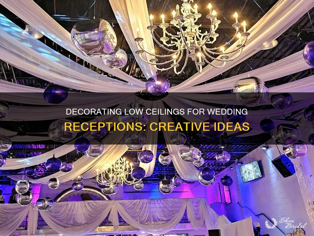 how to decorate a low ceiling for a wedding reception