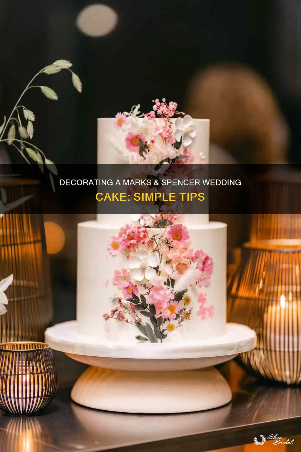 how to decorate a marks and spencer wedding cake