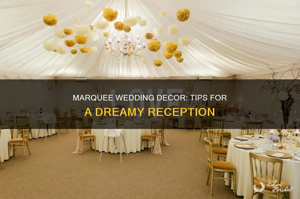 how to decorate a marquee for a wedding reception