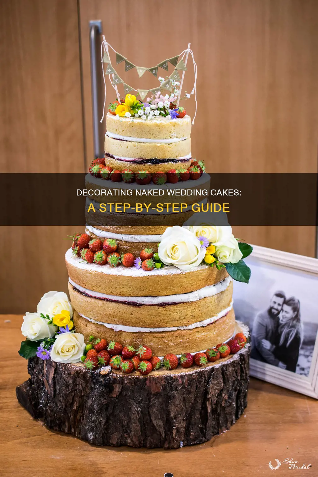 how to decorate a naked wedding cake