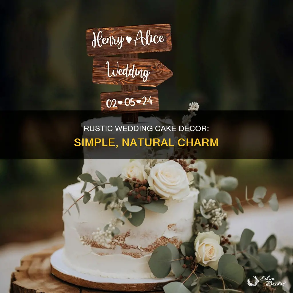 how to decorate a rustic wedding cake