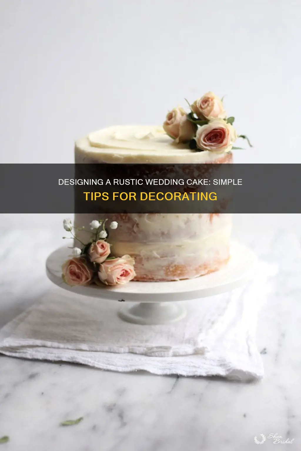 how to decorate a rustic wedding cake