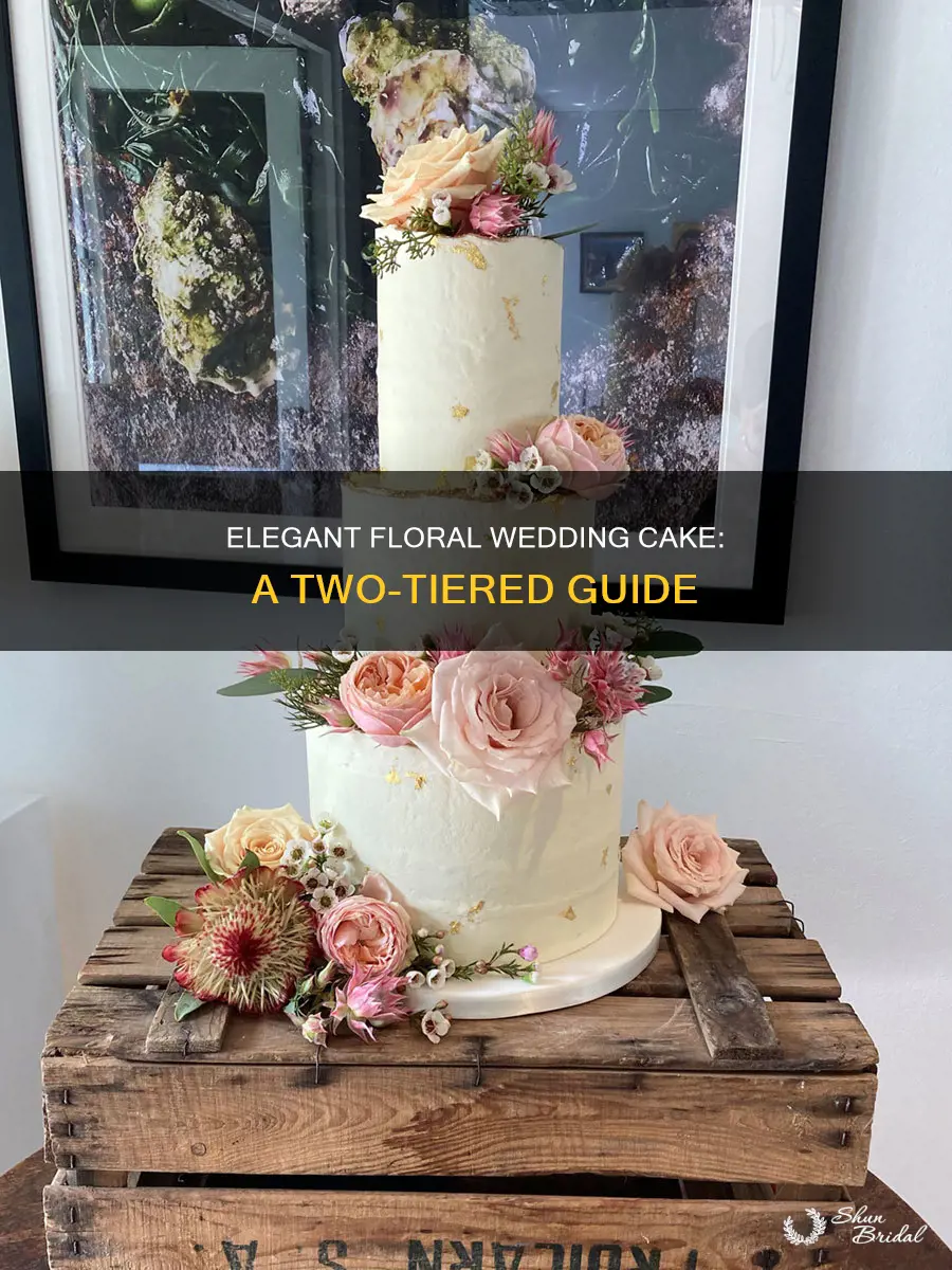 how to decorate a two layer wedding cake with flowers