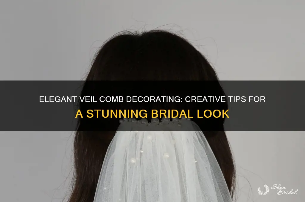 how to decorate a veil comb