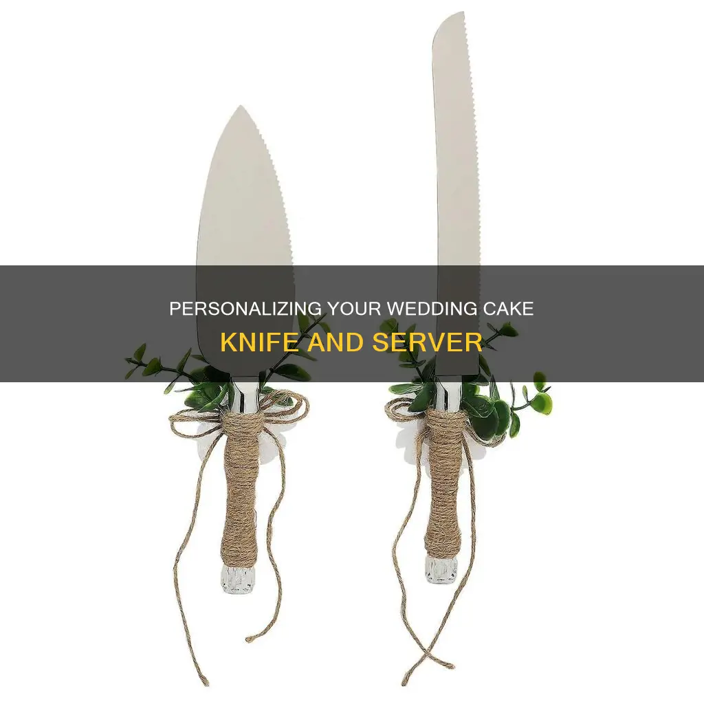 how to decorate a wedding cake knife and server