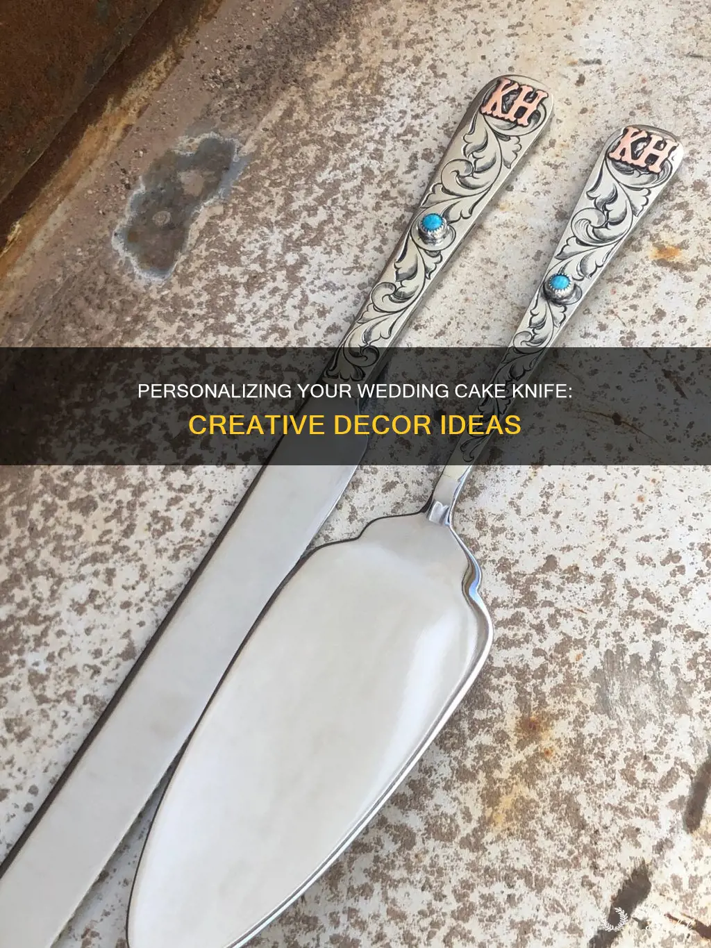 how to decorate a wedding cake knife