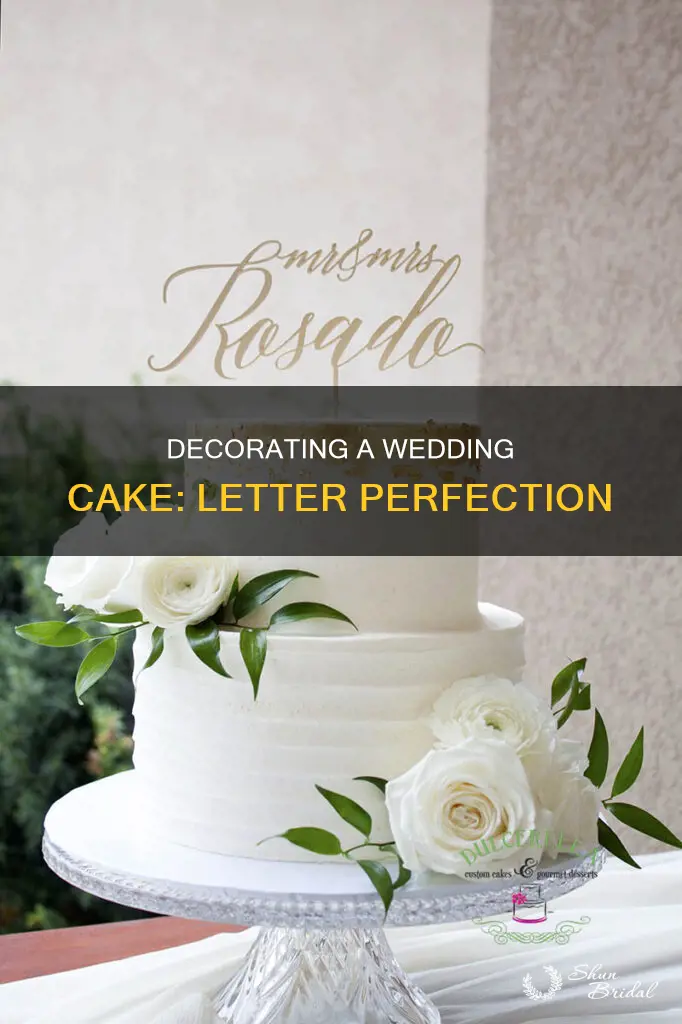 how to decorate a wedding cake letter