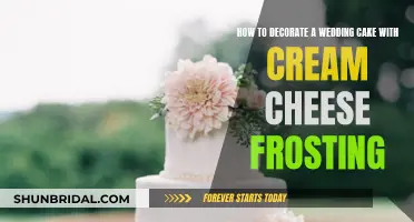 Elegant Wedding Cake Decorating with Cream Cheese Frosting