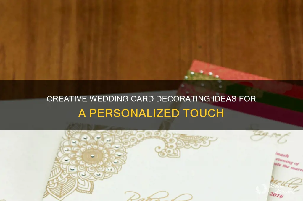 how to decorate a wedding card