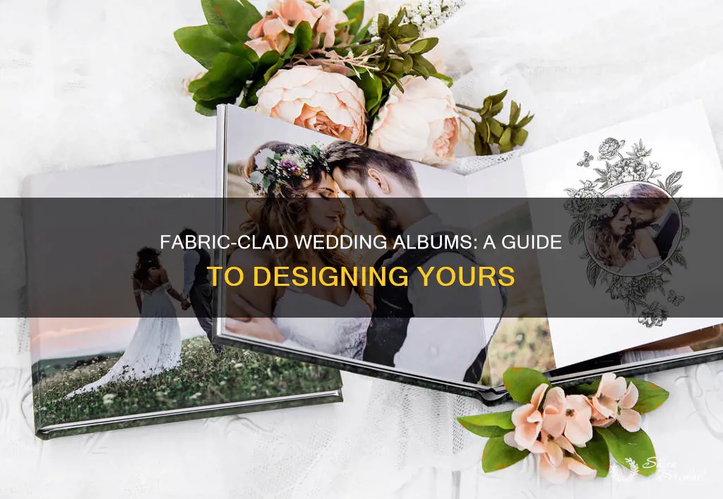 how to decorate a wedding photo album with fabric