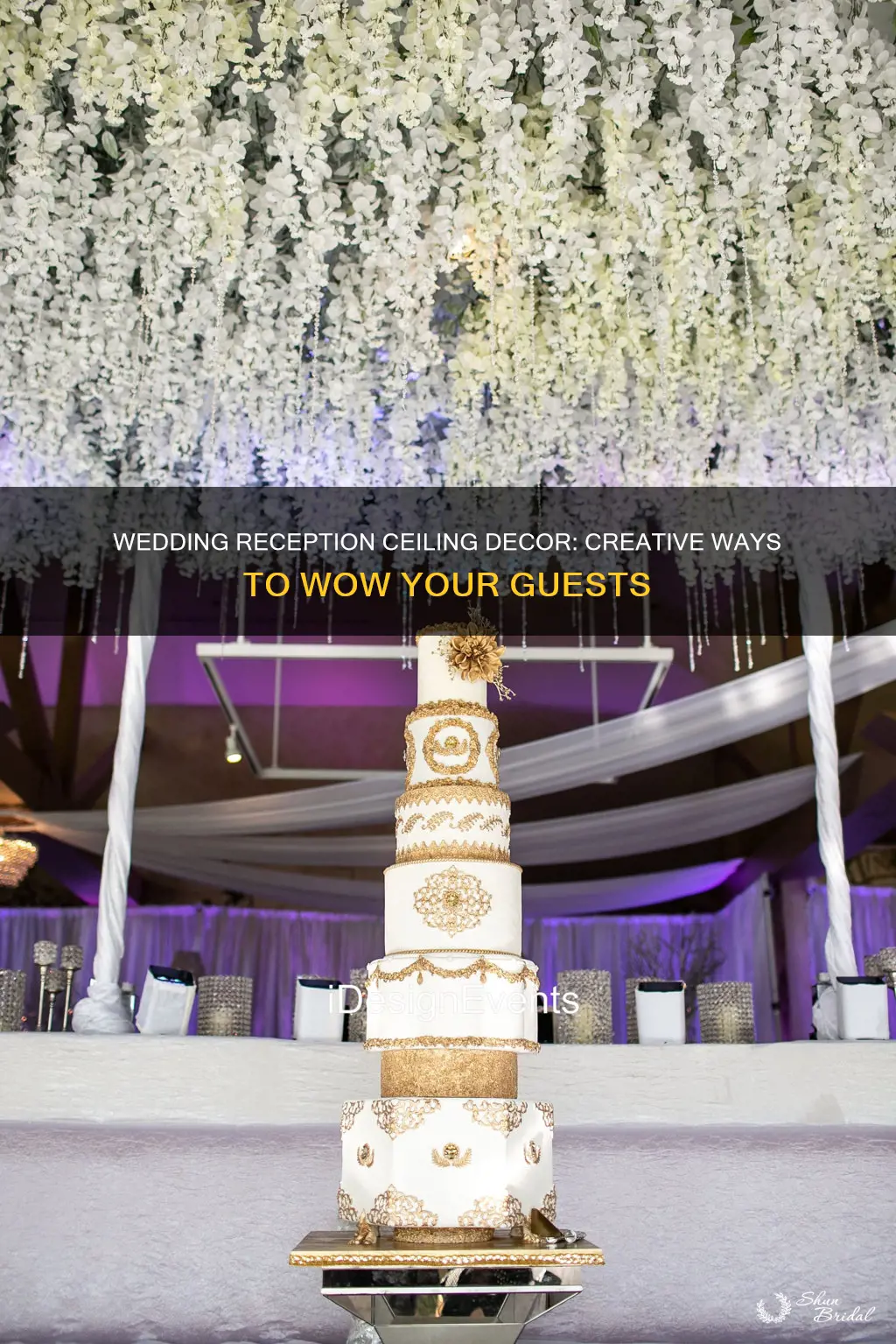 how to decorate a wedding reception ceiling