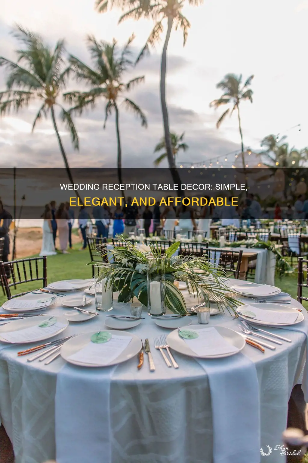 how to decorate a wedding reception table