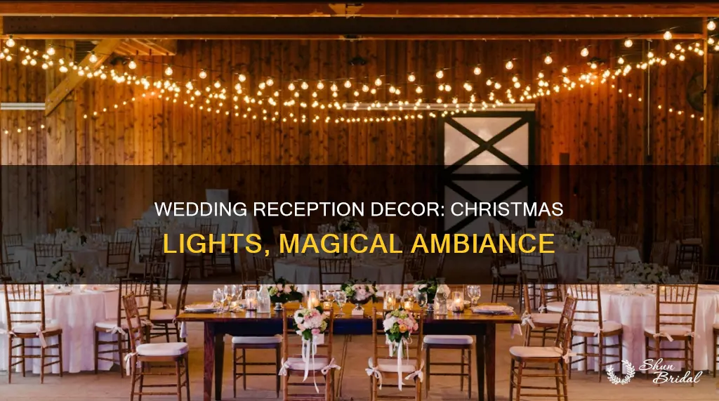 how to decorate a wedding reception using christmas lights