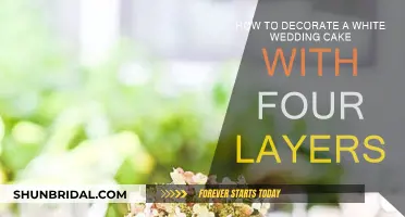 Elegant White Wedding Cake: Decorating Four Layers