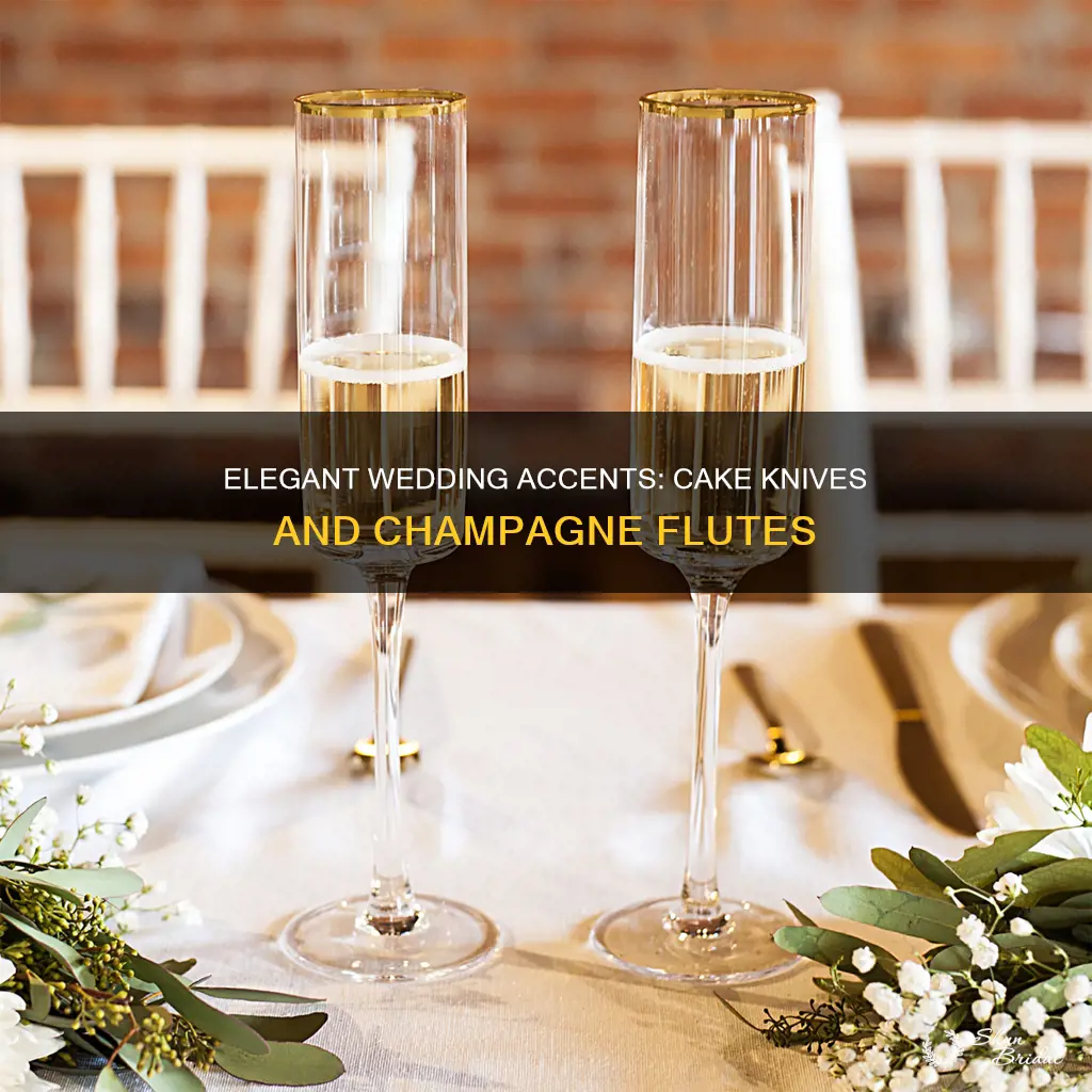 how to decorate champaigne fleets and wedding cake knife ideas