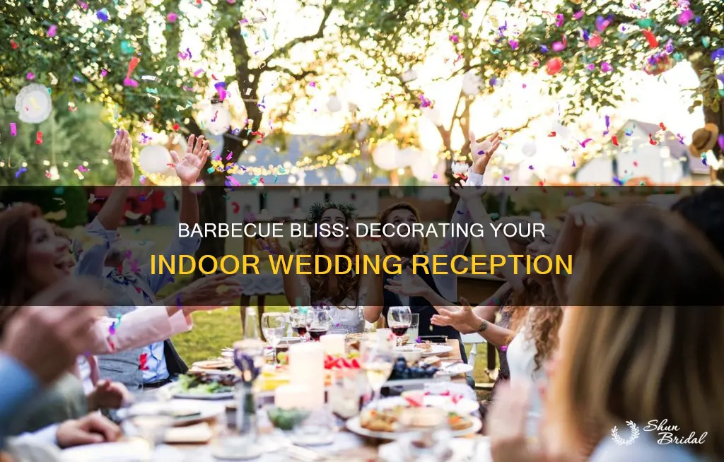how to decorate for a casual indoor barbecue wedding reception