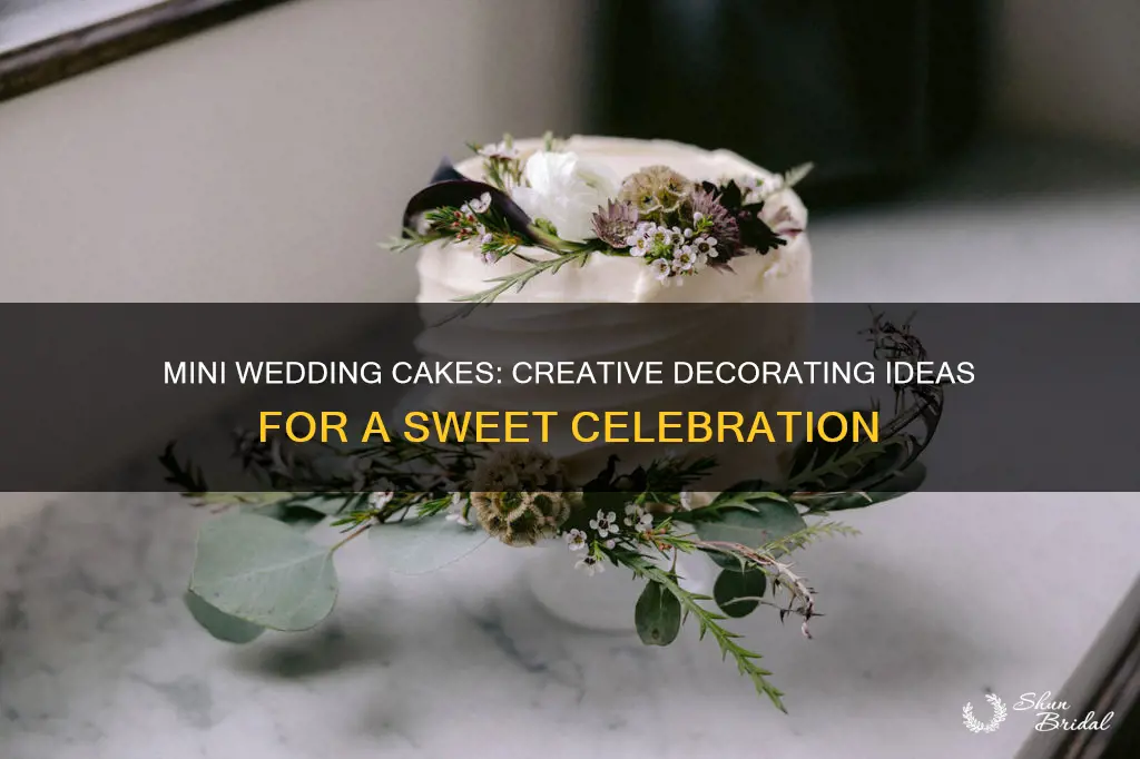 how to decorate mini wedding cakes