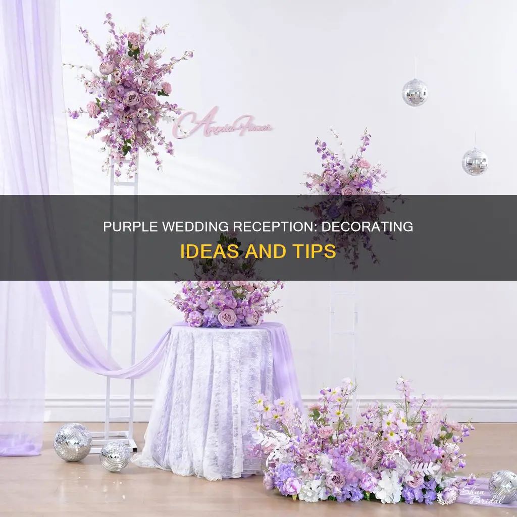how to decorate purple wedding reception