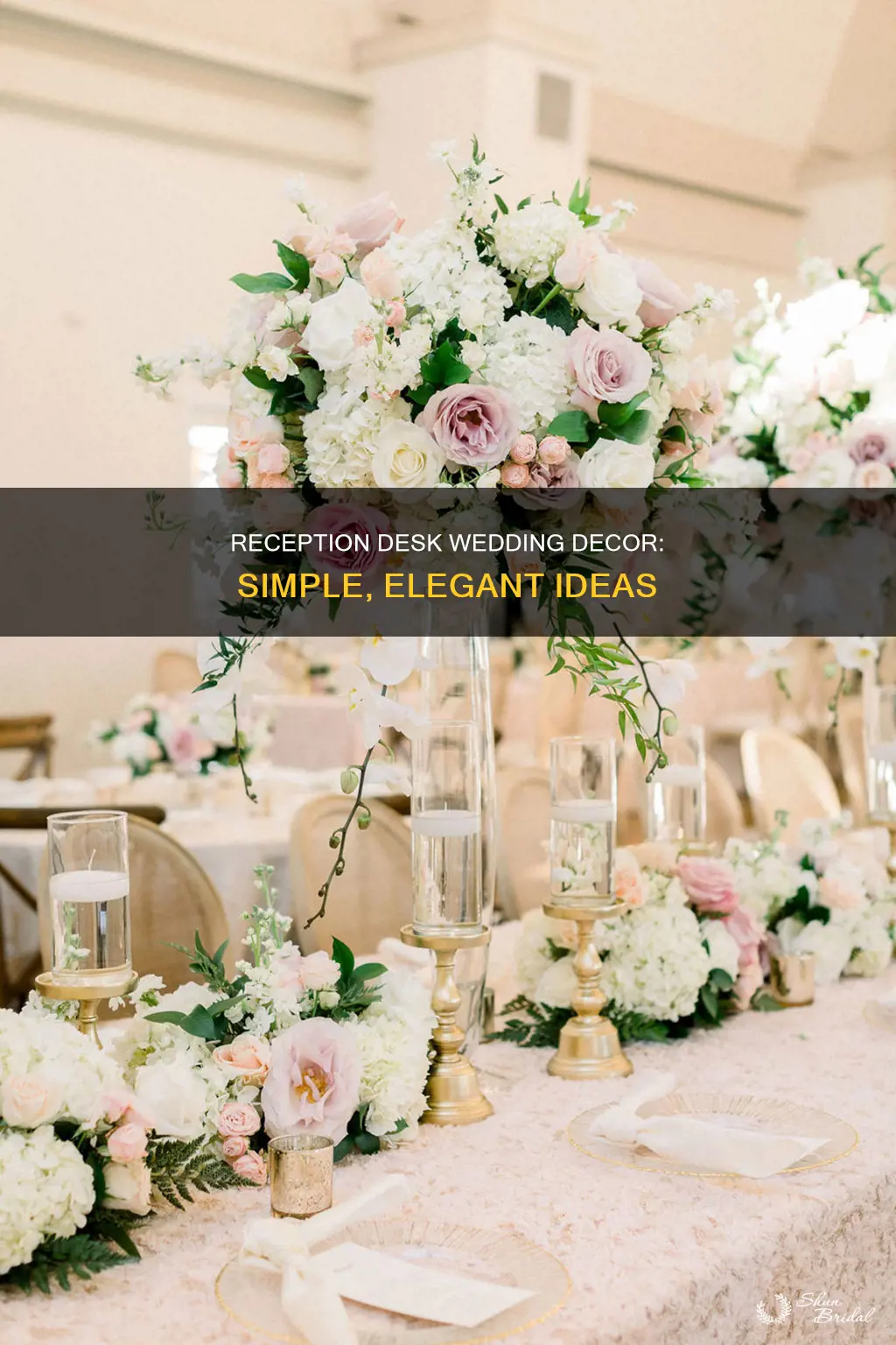 how to decorate reception desk wedding
