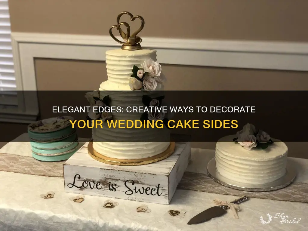 how to decorate the sides of a wedding cake