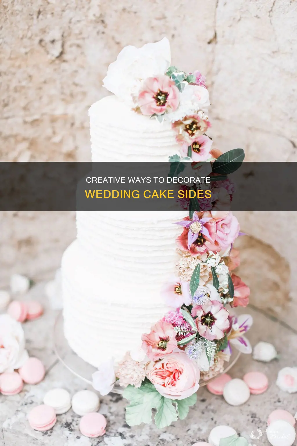 how to decorate the sides of a wedding cake