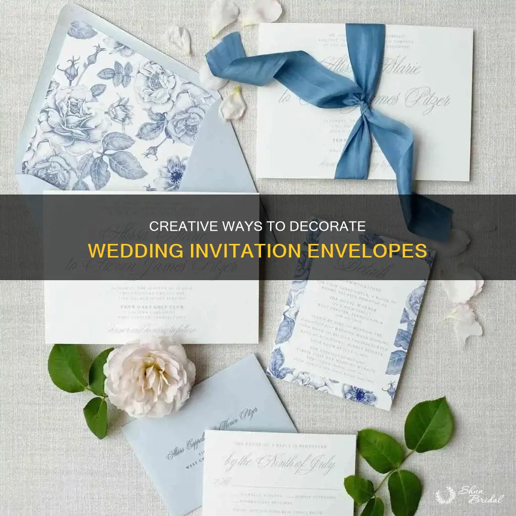 how to decorate wedding invitation envelopes