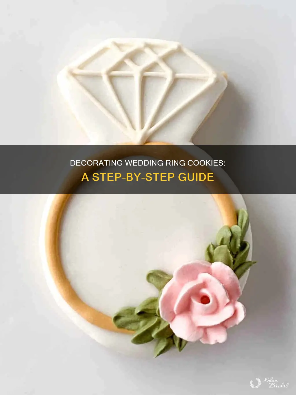 how to decorate wedding ring cookie